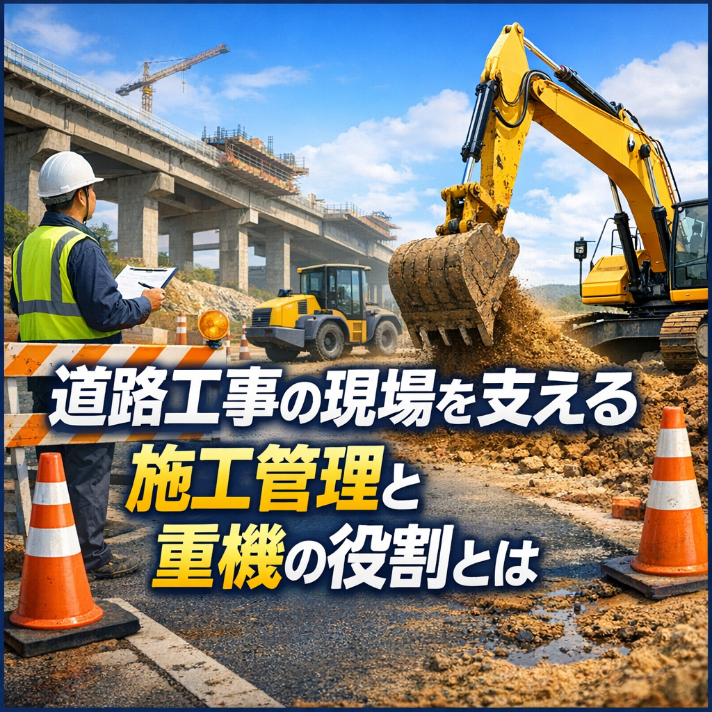 道路工事の現場を支える施工管理と重機の役割とは