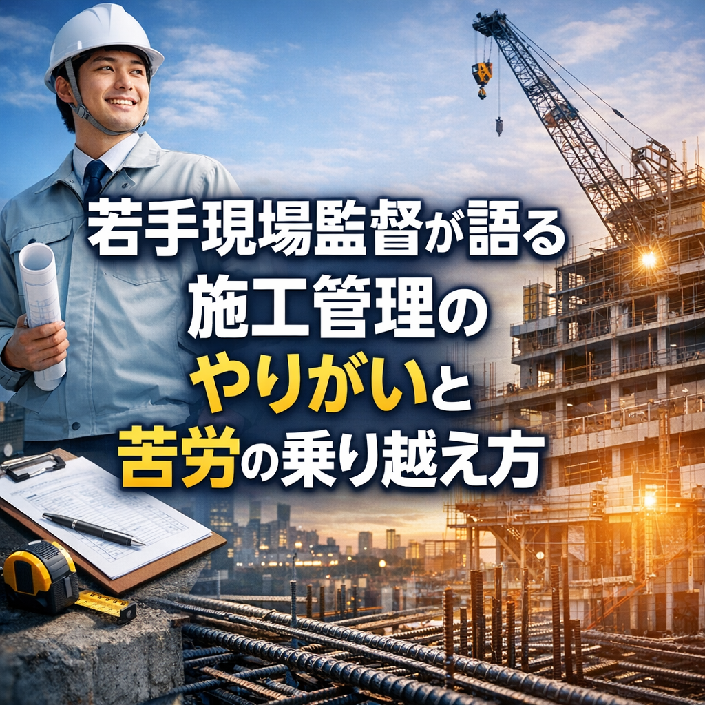若手現場監督が語る施工管理のやりがいと苦労の乗り越え方