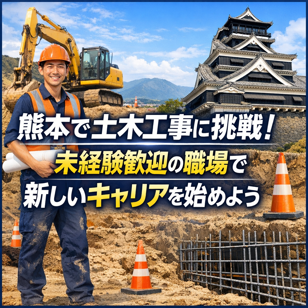 熊本で土木工事に挑戦!未経験歓迎の職場で新しいキャリアを始めよう
